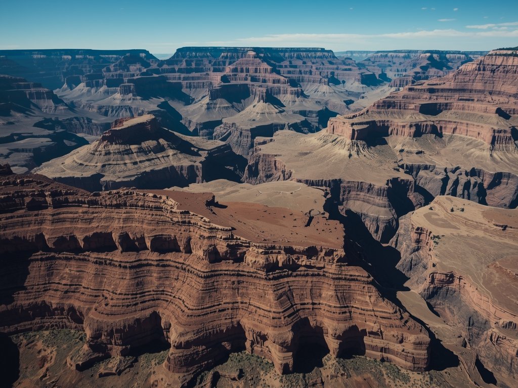 A breathtaking aerial view of the Grand Canyon, captured by