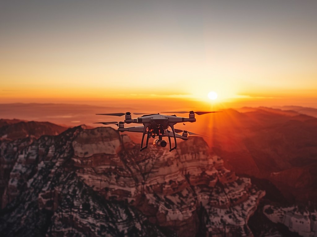 A breathtaking shot of a drone performing an intricate, high-speed