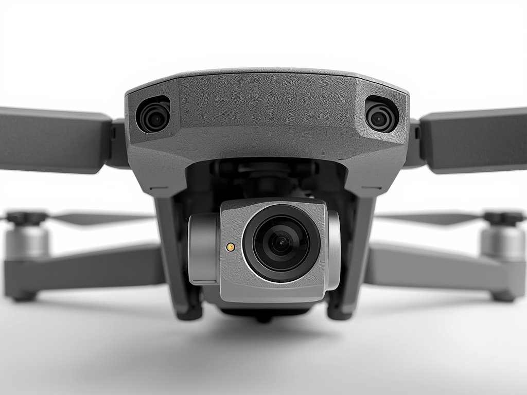 A close-up of a drone with a high-resolution camera, thermal