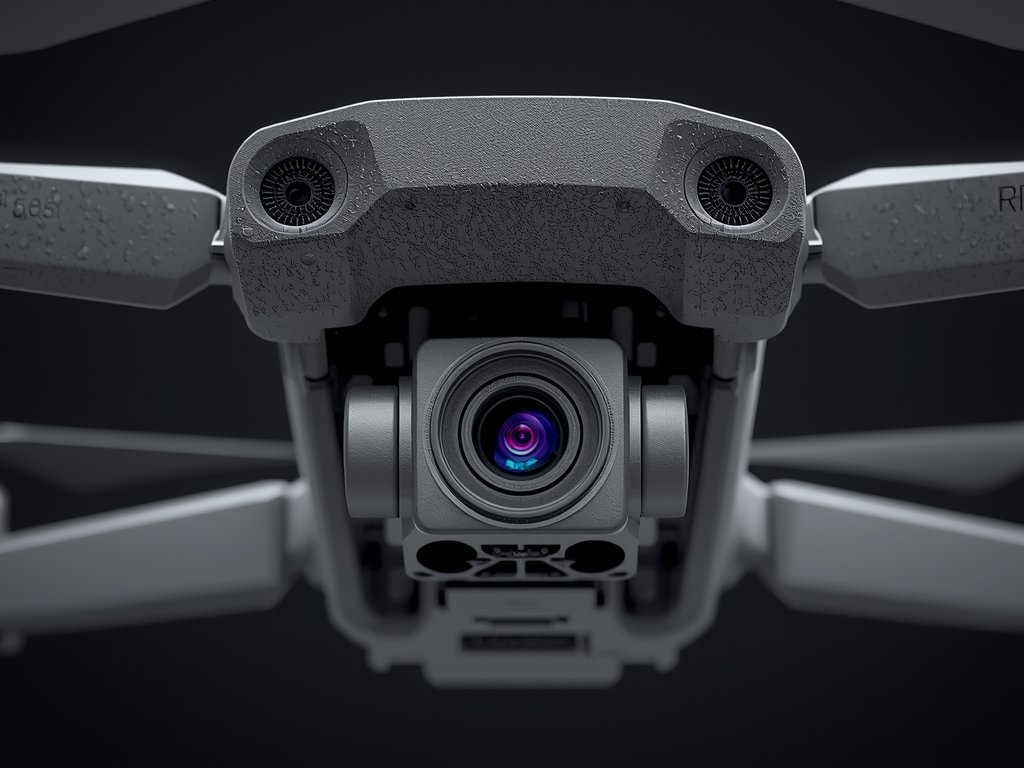 A close-up of a drone with a high-resolution camera, thermal