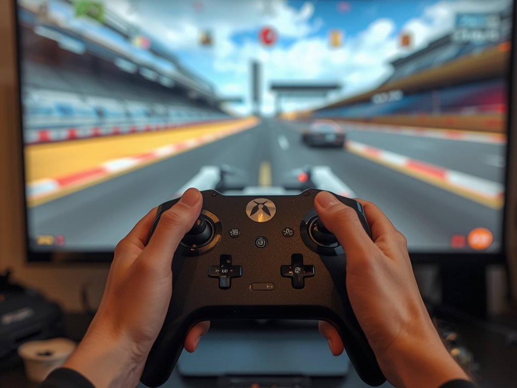 A close-up of a pilot's hands gripping an FPV drone
