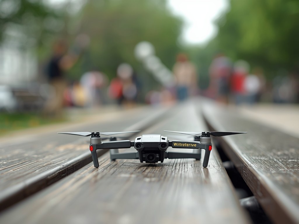 A close-up of a tiny surveillance drone, no larger than