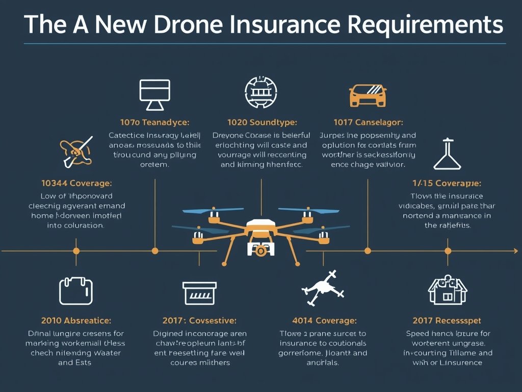 A detailed infographic explaining the new drone insurance requirements, with