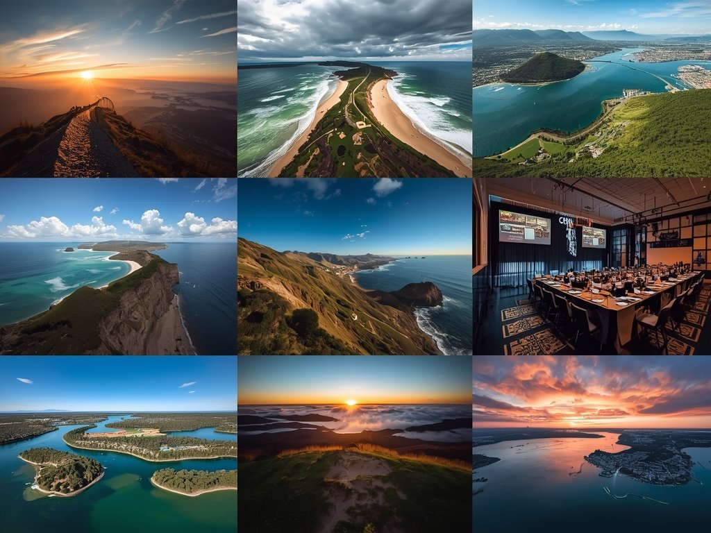 A diverse gallery of real-world follow-me drone footage, showcasing their
