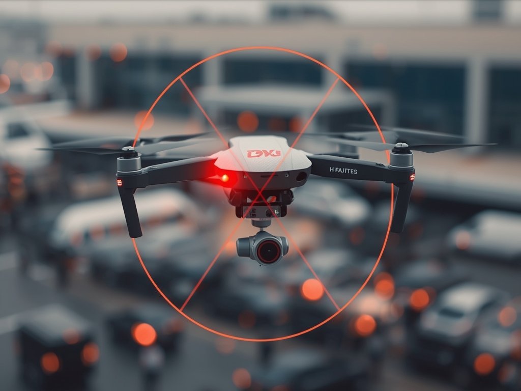 A drone equipped with advanced sensors and collision avoidance technology,