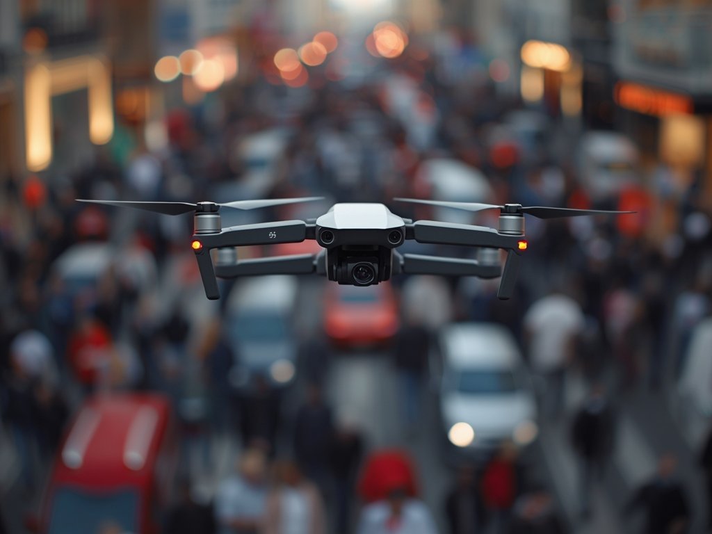 A drone pilot skillfully navigating their zoom drone through a