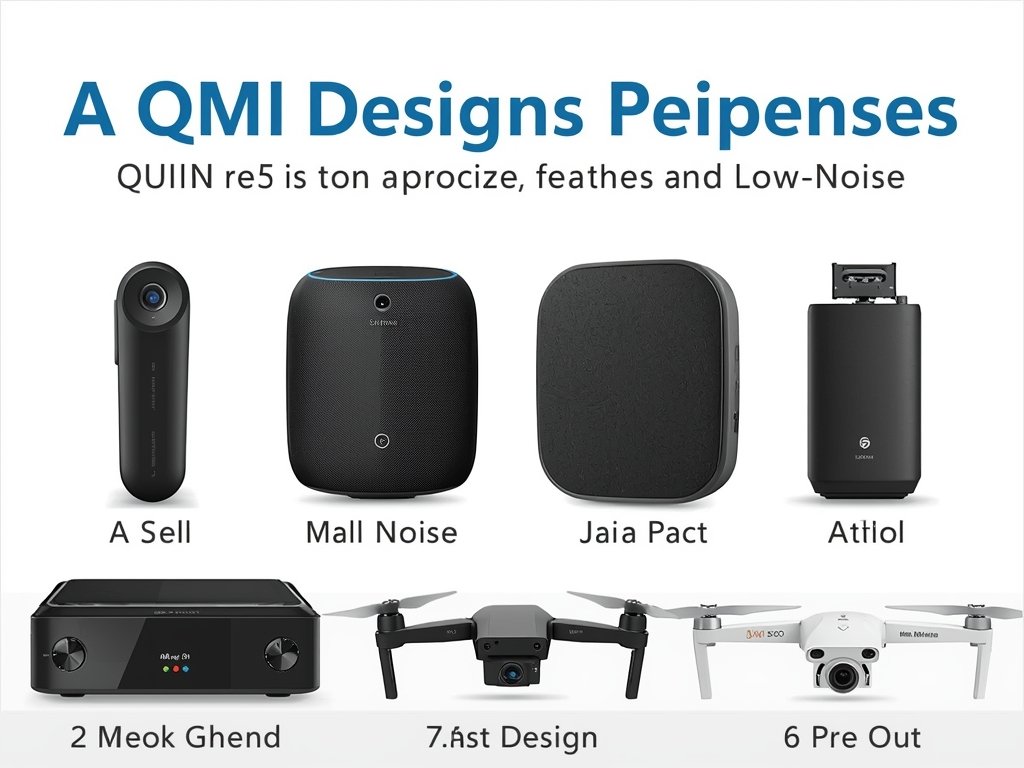 A lineup of popular quiet drones from various brands, showcasing