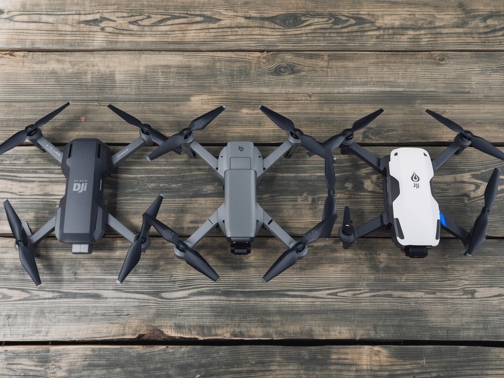 A lineup of three popular farming drones (DJI Agras T40,