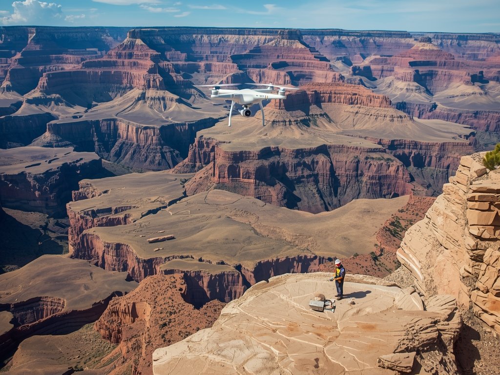 A majestic aerial view of the Grand Canyon, captured by