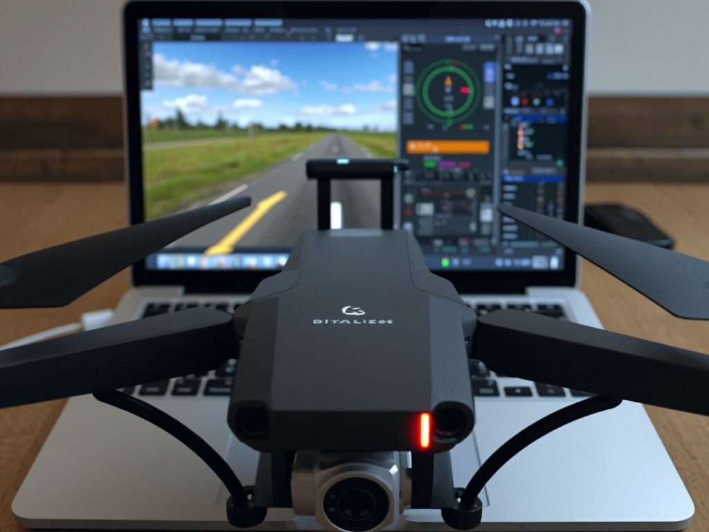 A pilot’s perspective of a drone’s HUD displaying PID tuning