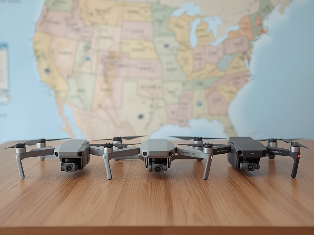 A side-by-side comparison of three popular drones (DJI Mavic Air