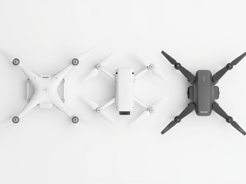 A side-by-side comparison of three top-rated drones (DJI Phantom 4