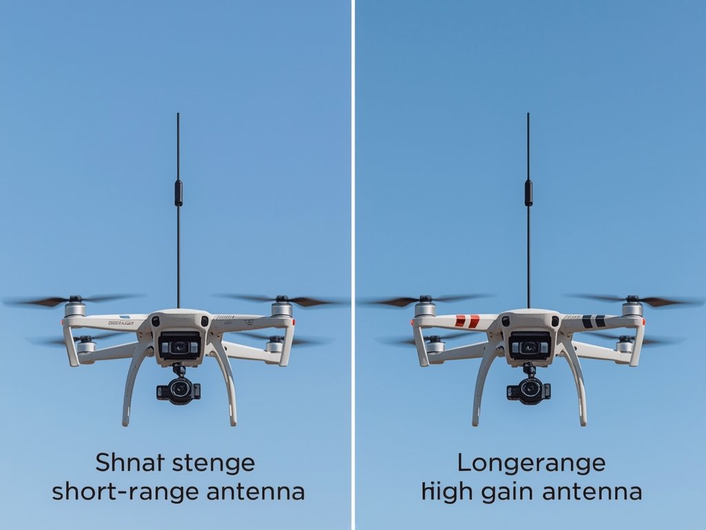 A side-by-side comparison of two drones, one with a short-range