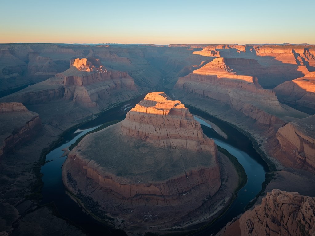 A stunning aerial view of the Grand Canyon captured by