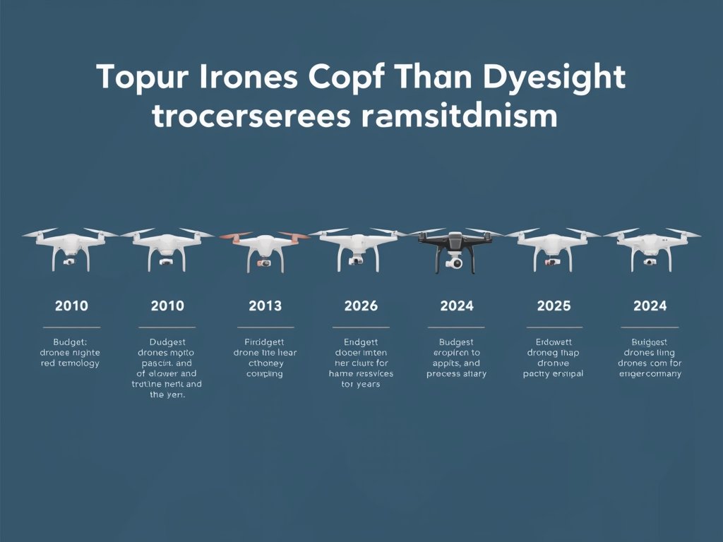 A timeline infographic showing the evolution of drone technology from